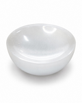 Amelia Jane Handmade Creations 2.75 inch white cat's eye crystal bowl with a polished, shimmering finish.