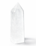 Amelia Jane Handmade Creations 4-inch polished clear quartz crystal tower with natural internal inclusions.