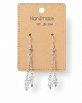Amelia Jane Handmade Creations Ethiopian opal dangle earrings with faceted beads and S925 sterling silver posts