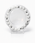 Amelia Jane Handmade Creations 7-inch beaded bracelet featuring white marbled howlite and metallic hematite stones.