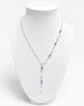 Amelia Jane Handmade Creations Lunar Tide necklace with tanzanite and moonstone beads on a silver plated chain.