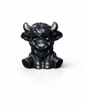 Amelia Jane Handmade Creations 2-inch black obsidian Highland cow crystal carving with polished finish