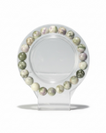 Amelia Jane Handmade Creations 7-inch Peace Jade beaded bracelet featuring smooth round green and purple stone beads.