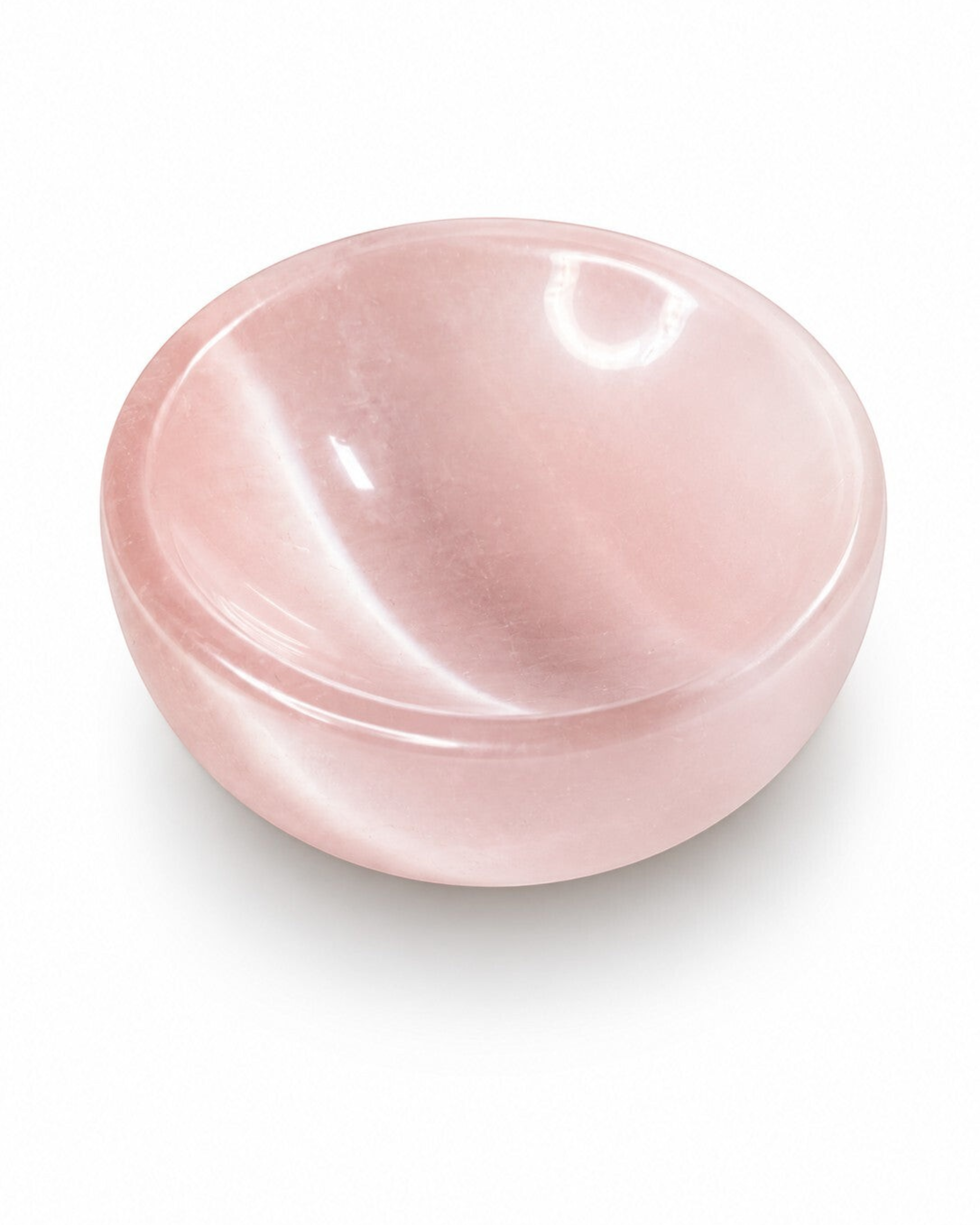 Amelia Jane Handmade Creations polished pink cat's eye crystal bowl for jewelry or small keepsakes
