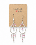 Amelia Jane Handmade Creations pink tourmaline and topaz chandelier earrings with sterling silver s925 posts