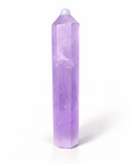 Amelia Jane Handmade Creations 5.5-inch polished purple fluorite crystal tower with a smooth high-gloss finish.