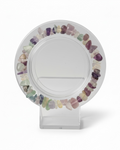 Amelia Jane Handmade Creations 7-inch rainbow fluorite chip bracelet featuring multi-colored polished gemstone beads.