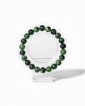 Amelia Jane Handmade Creations 7-inch beaded bracelet featuring natural green and black ruby and zoisite gemstones.