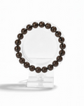 Amelia Jane Handmade Creations 7-inch smoky quartz beaded bracelet with polished translucent brown gemstone beads