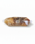 Amelia Jane Handmade Creations 3.5 inch polished smoky quartz double terminated crystal wand with golden brown tones.