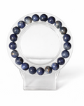 Amelia Jane Handmade Creations 7-inch sodalite beaded bracelet featuring round blue and white stone beads.