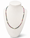 Amelia Jane Handmade Creations Blushing Vine 20-inch necklace with watermelon tourmaline beads and freshwater pearls.