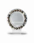 Amelia Jane Handmade Creations 7-inch Volcano Agate beaded bracelet with natural grey and white stone patterns