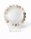 Amelia Jane Handmade Creations 7-inch Yanyuan agate beaded bracelet featuring smooth, multi-coloured gemstone spheres.