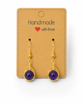 Wire Wrapped Gemstone Earrings