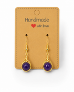 Wire Wrapped Gemstone Earrings