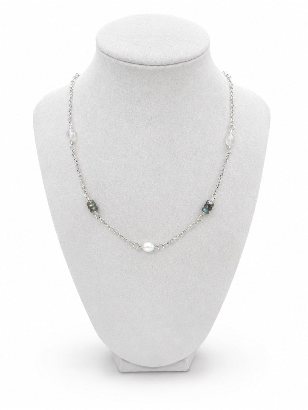 Handmade Labradorite and Moonstone Necklace