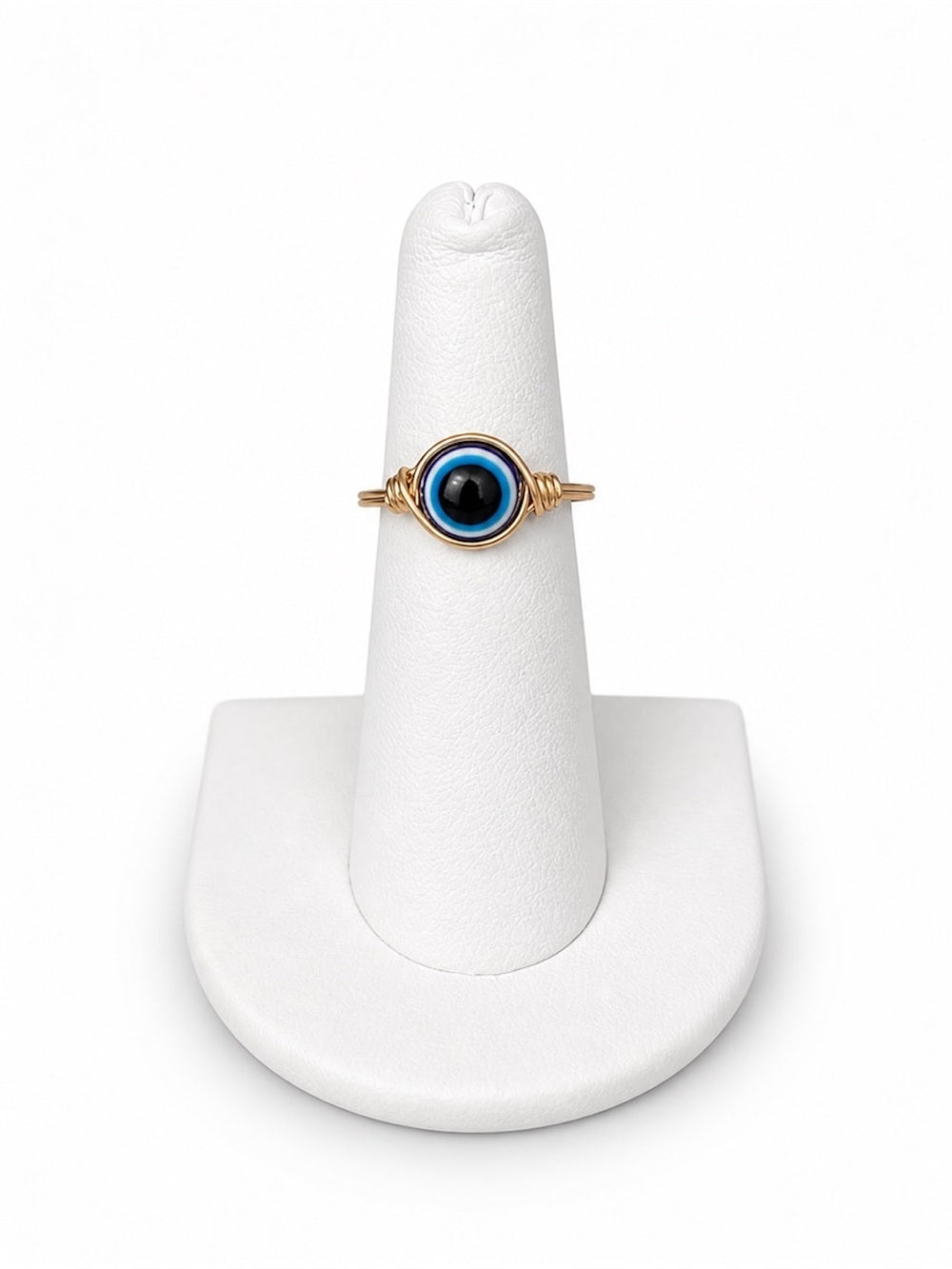 Wire Wrapped Evil Eye Ring