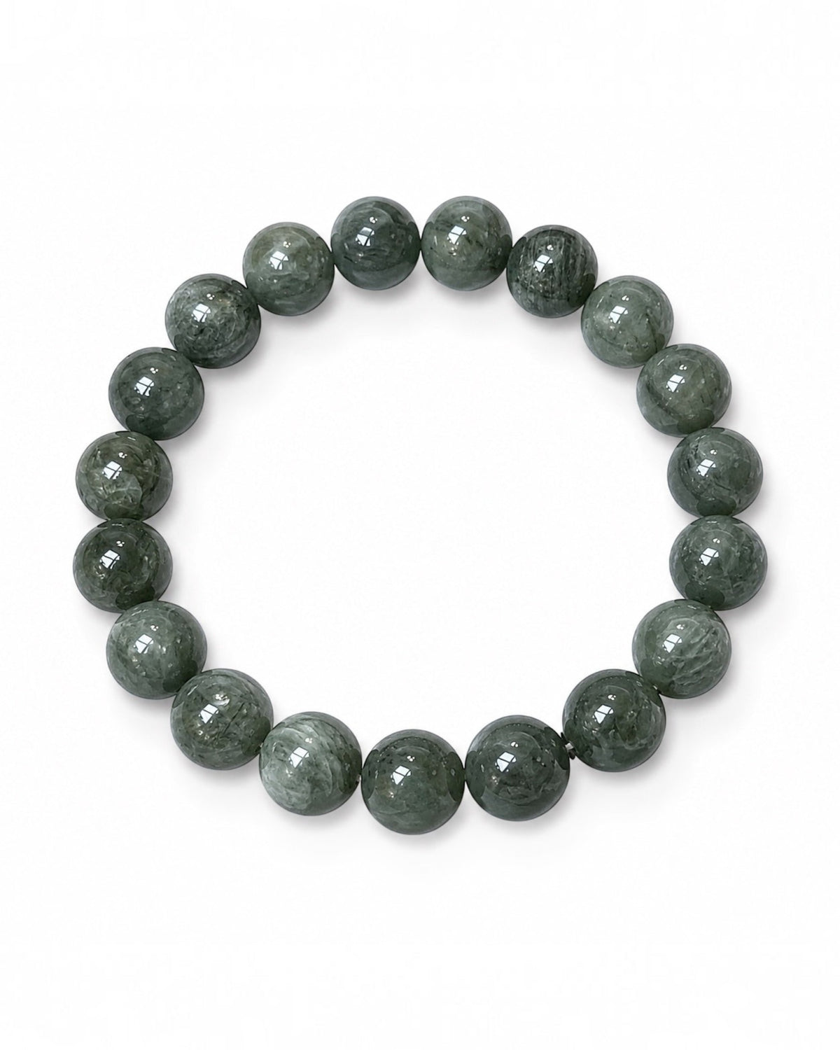 Green Rutilated Quartz Stretch Bracelet