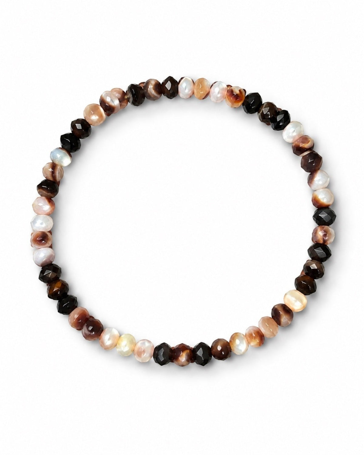 Faceted Shell Stretch Bracelet