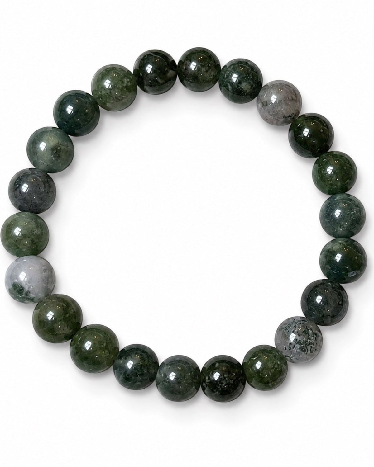 Moss Agate Stretch Bracelet
