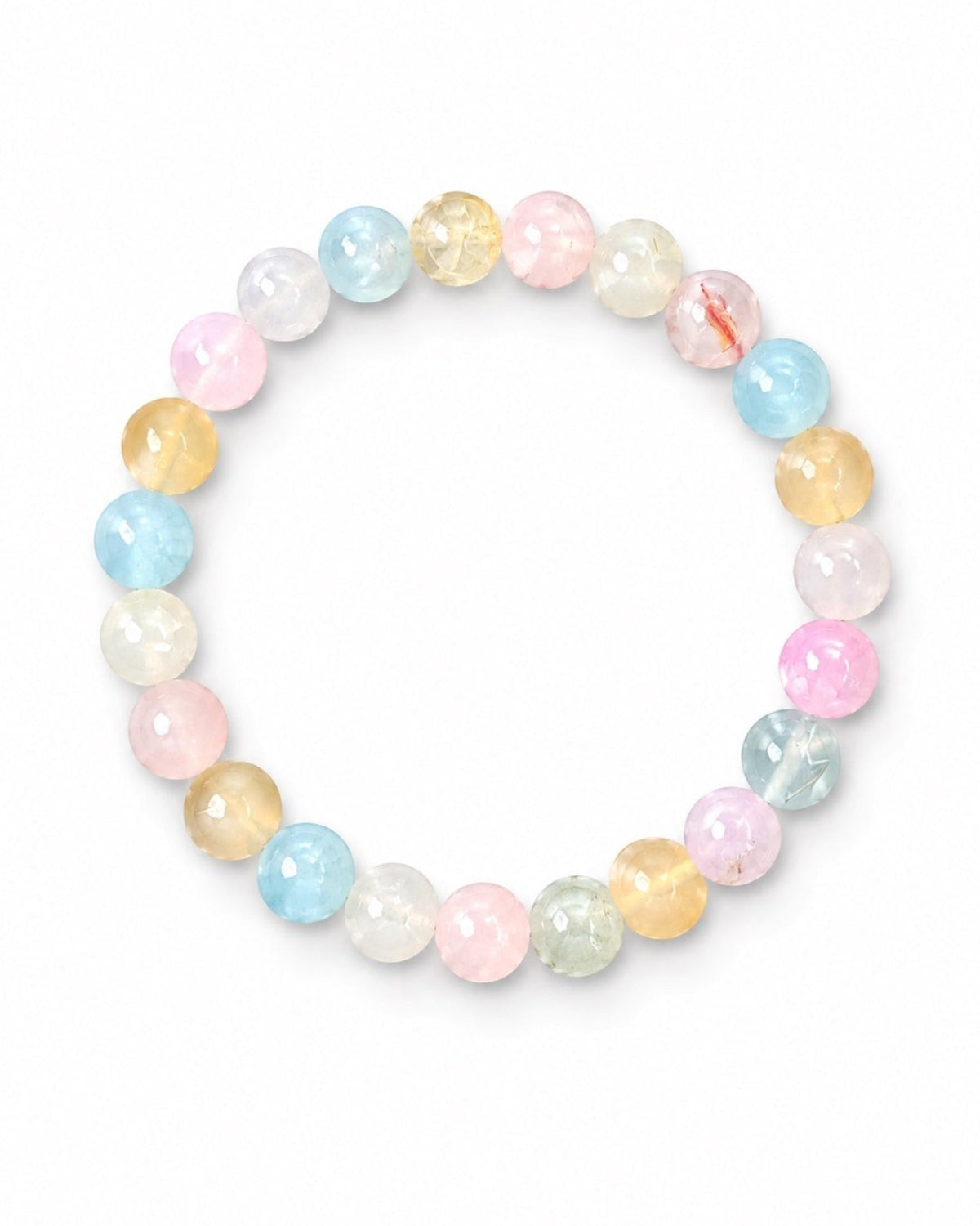 Faceted Multi-Color Jade Stretch Bracelet