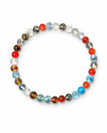 Rainbow Sugar Candy Heart Agate Stretch Bracelet