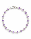 Pink Amethyst Station Bracelet