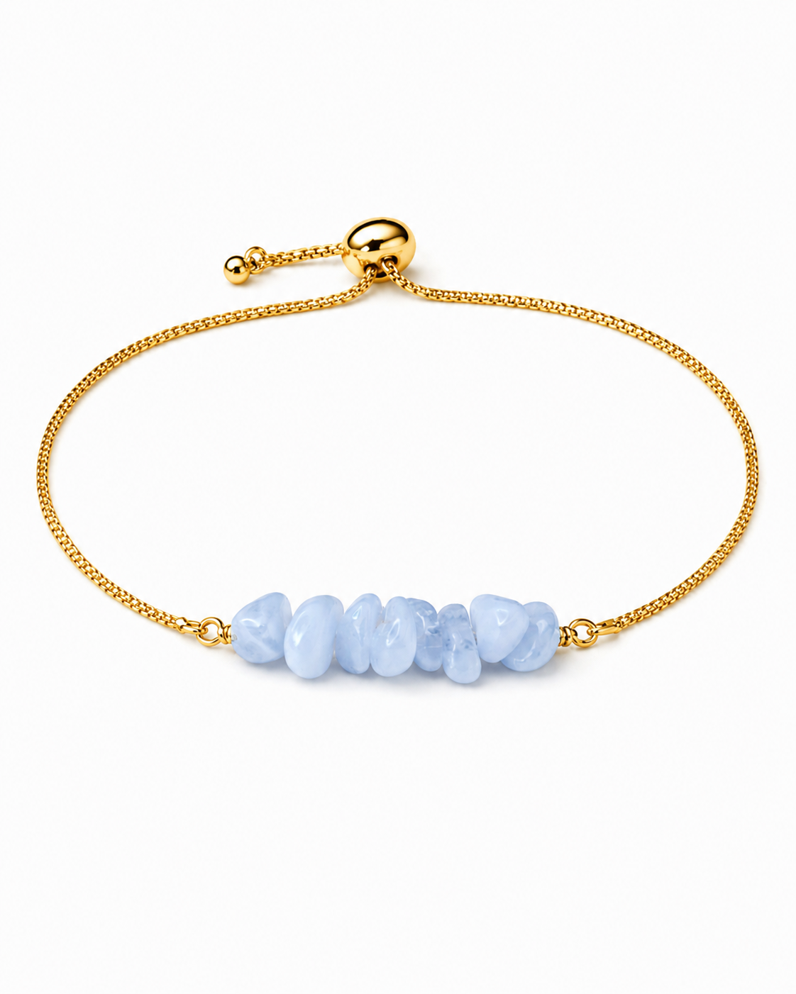 Blue Lace Agate Adjustable Bracelet