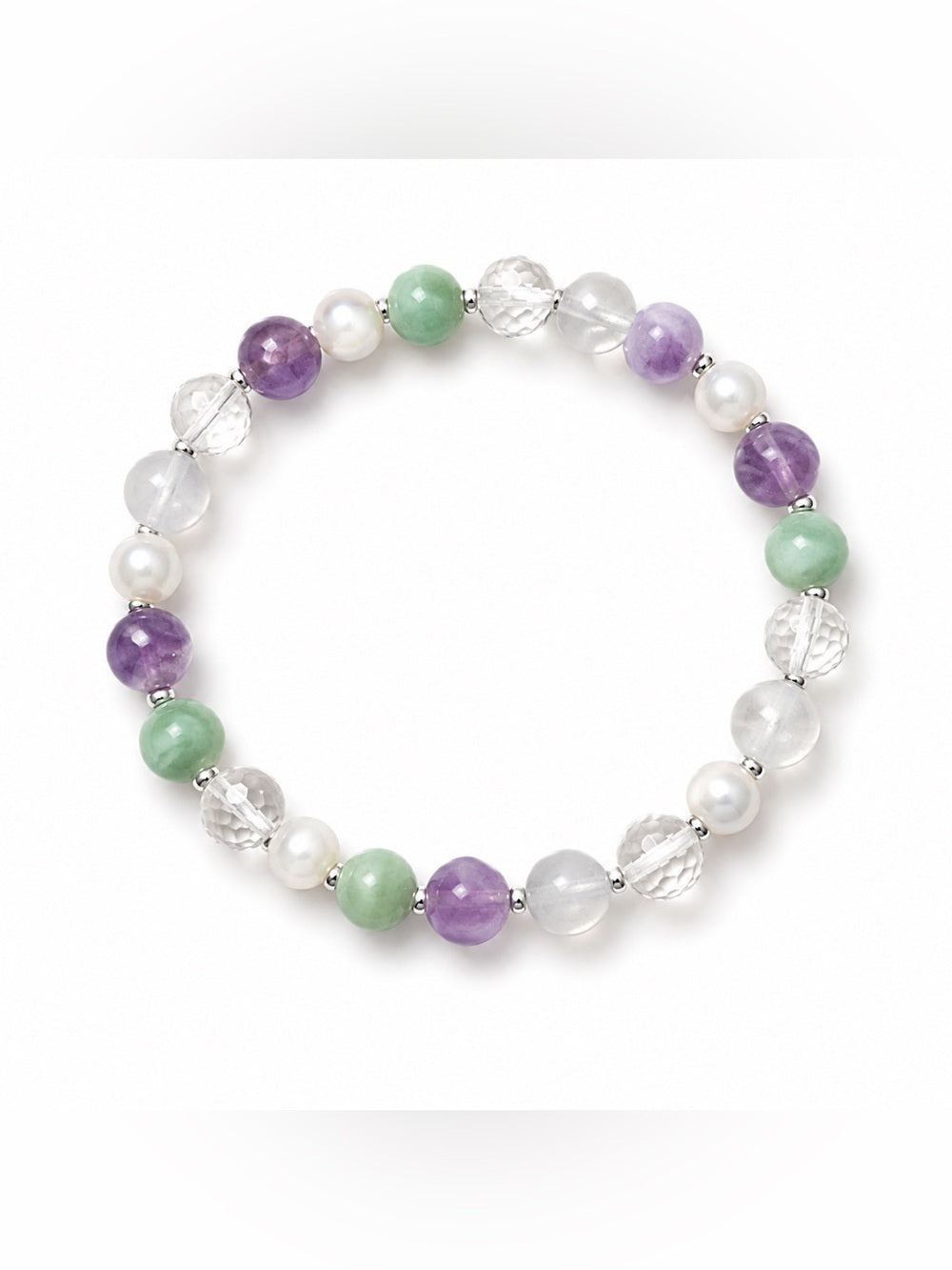 Handmade 8mm Green Moonstone Stretch Bracelet