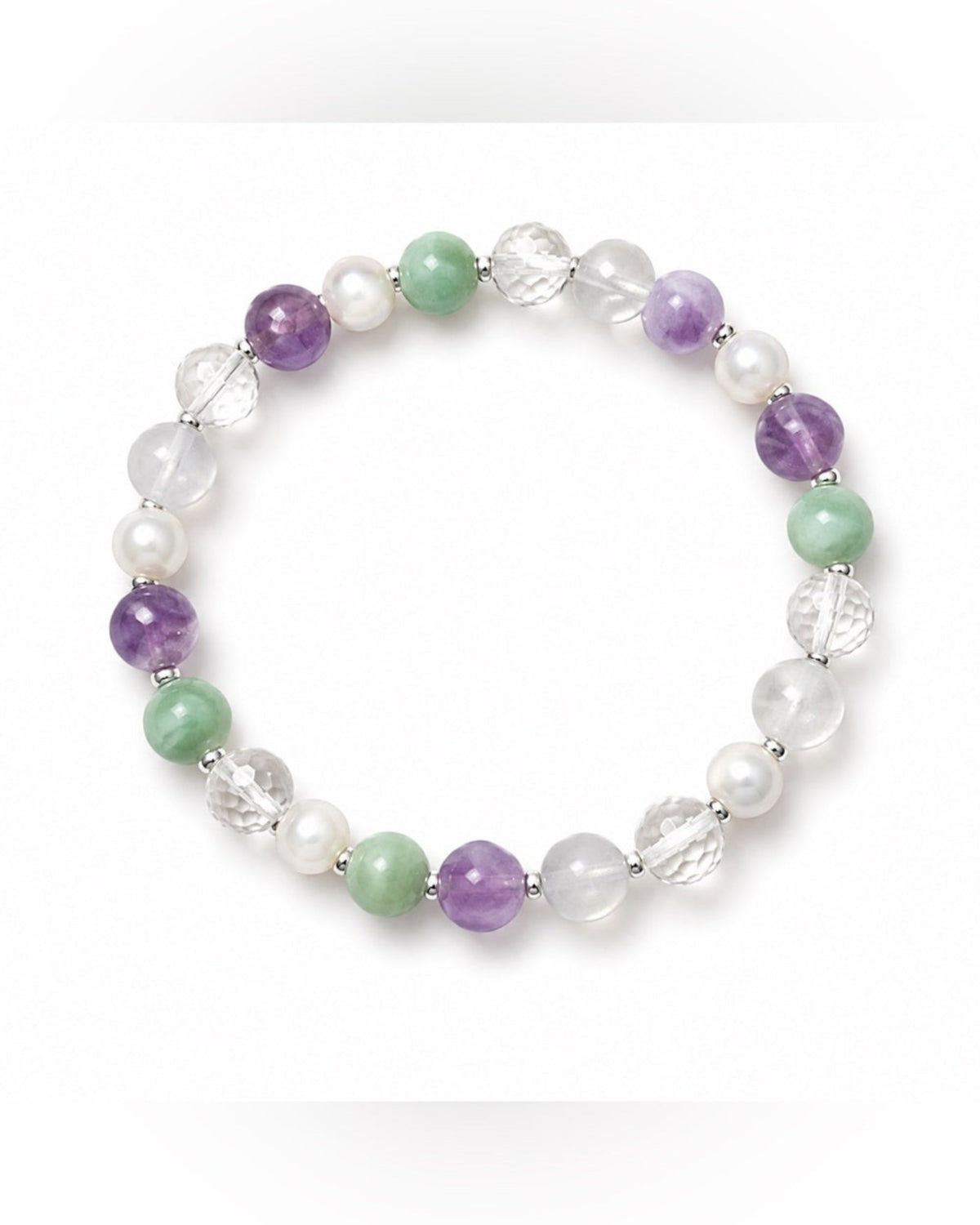 8mm Green Moonstone Stretch Bracelet