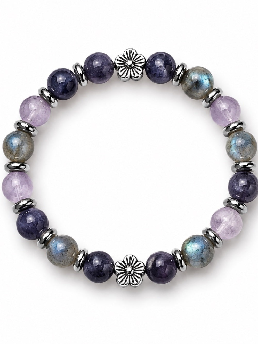 Handmade Labradorite and Iolite Bracelet