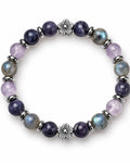 8mm Labradorite and Iolite Bracelet