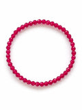 3mm Faceted Ruby Stretch Bracelet