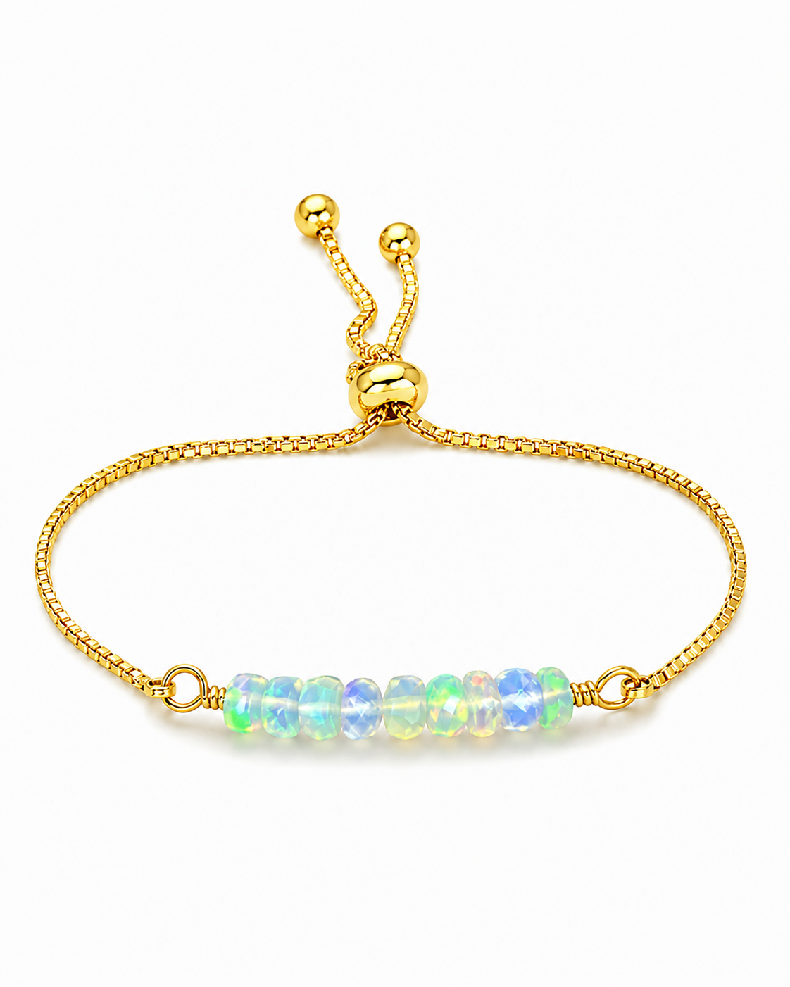 Handmade Ethiopian Opal Adjustable Bracelet
