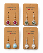 Wire Wrapped Gemstone Earrings