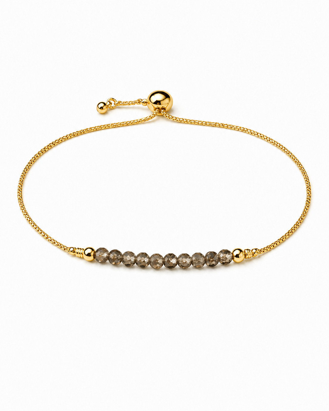 Smoky Quartz Adjustable Bracelet