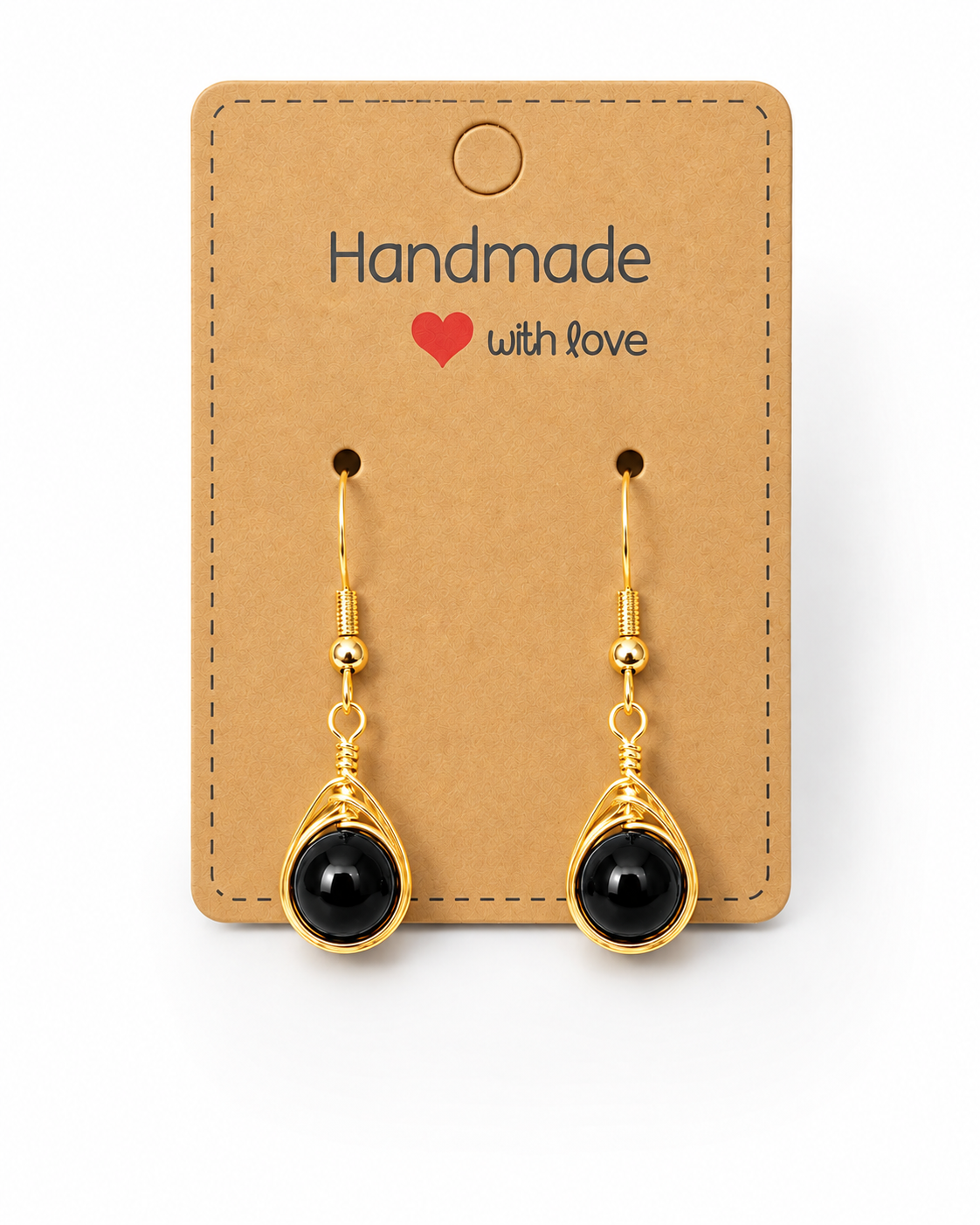 Wire Wrapped Gemstone Earrings