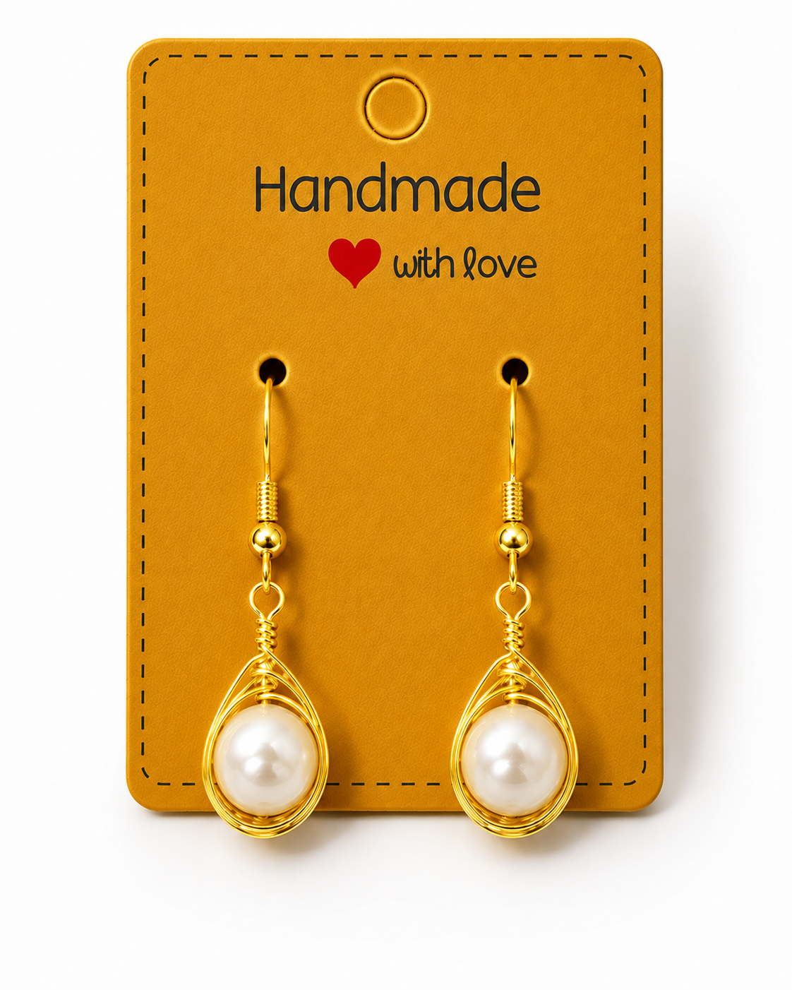 Wire Wrapped Gemstone Earrings