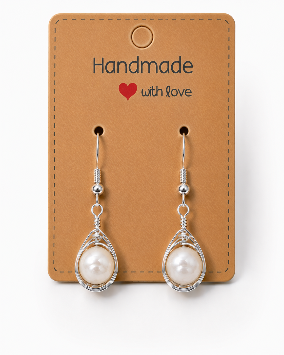 Wire Wrapped Gemstone Earrings