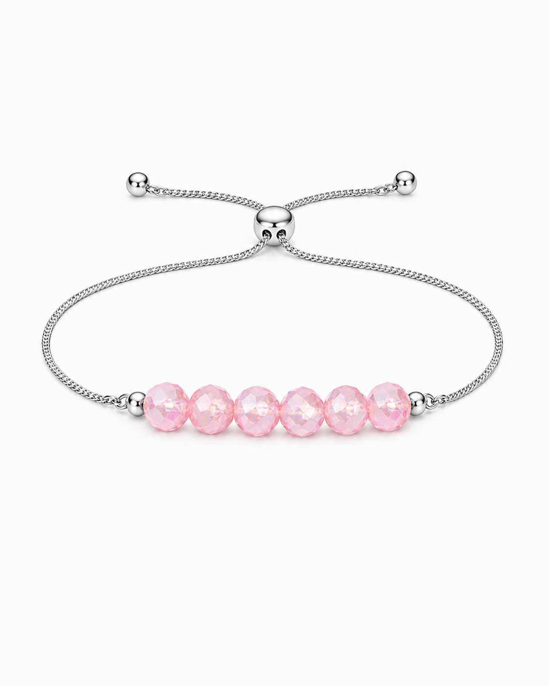 Strawberry Quartz Adjustable Bracelet